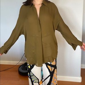 Olive green blouse